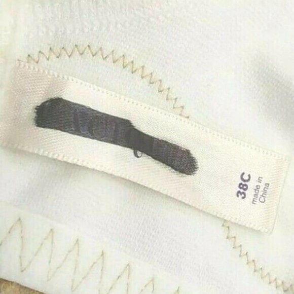 Lane Bryant Cacique Womens Bra Cotton Lace Full Coverage 38C Ivory w/ Tan Lace - Picture 3 of 8